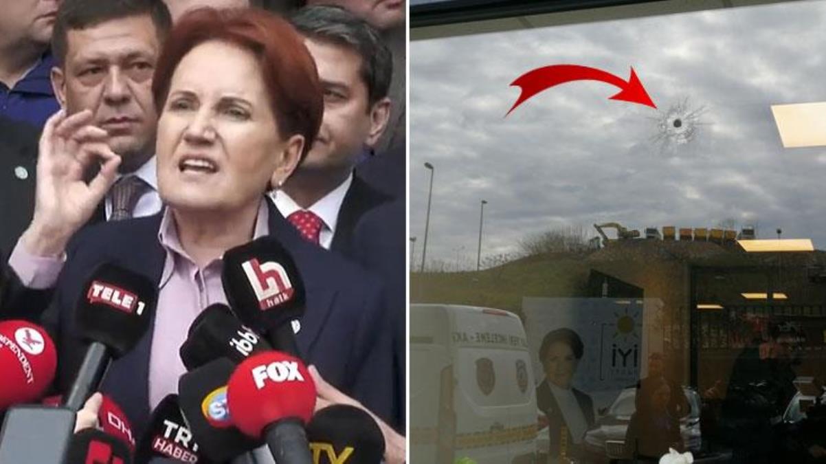 Akşener kurşunlanan binanın önünde meydan okuyup kadınlara çağrı yaptı: Sandığa gidip bize oy vereceksiniz