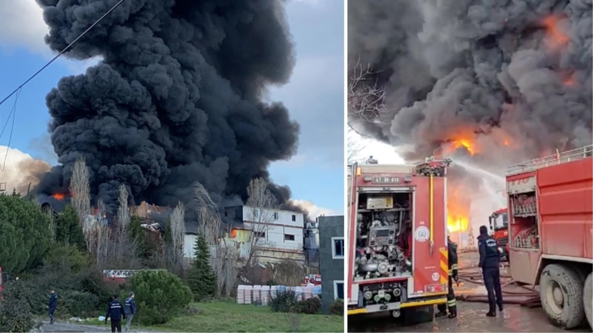 Kocaeli'de kimya fabrikasında yangın! İçeriden patlama sesleri geliyor, çok sayıda ekip olay yerinde