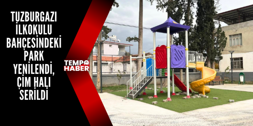 Okul Bahçesindeki Parkta Zemin Yenileme Çalışması