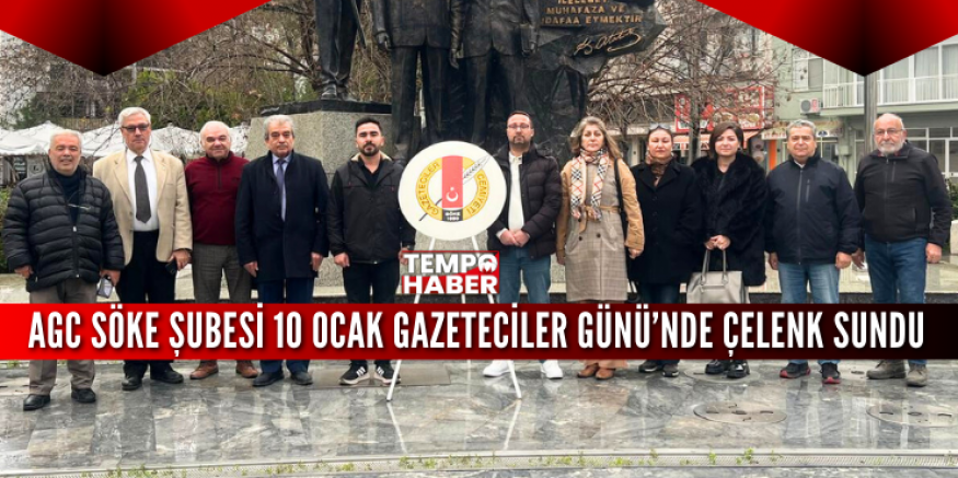 Sökeli Gazeteciler 10 Ocak'ta Atatürk Anıtı’na Çelenk Sundu