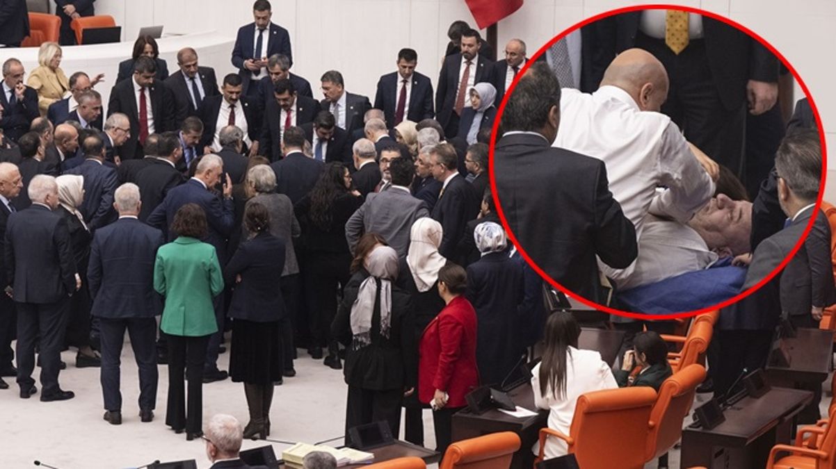 SP milletvekili Bitmez yere yığılırken AK Parti sıralarından 