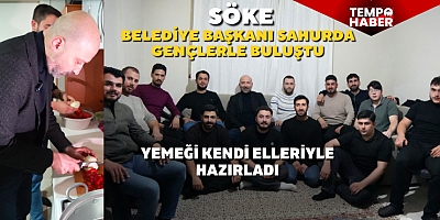 Mustafa İberya Arıkan sahurda gençlere yemeği kendi elleriyle hazırladı