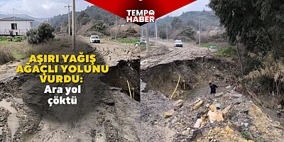 Söke’de yağış sonrası yol alarmı: Ağaçlı yolunda göçük